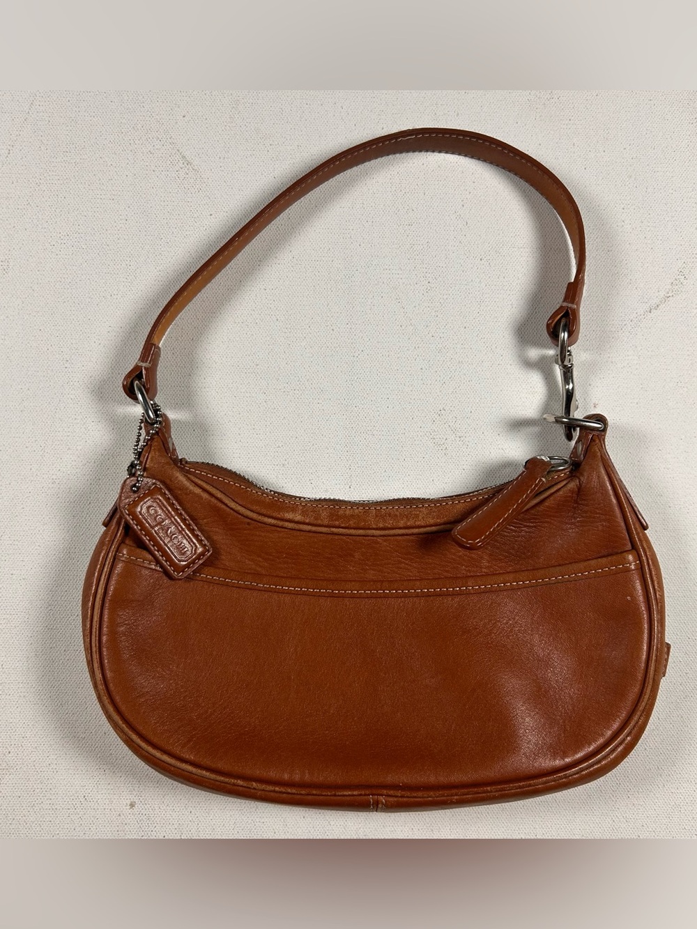 Coach Demi Hobo Legacy Hampton Leather Y2K Brown  Shoulder Bag # 7593